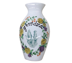 Brea Floral Handprint Vase