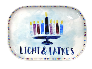 Brea Hanukkah Light & Latkes Platter
