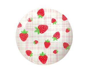 Brea Strawberry Plaid Plate