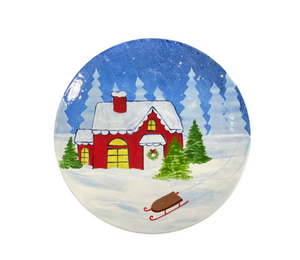 Brea Christmas Cabin Plate
