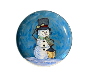 Brea Rustic Glazed Snowman