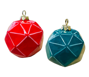 Brea Jewel Toned Faceted Ornament